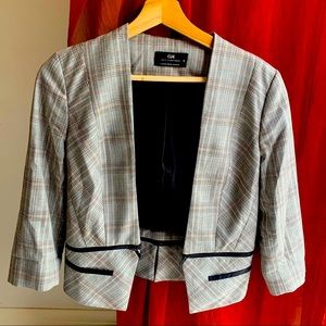 Cue glen plaid bolero blazer